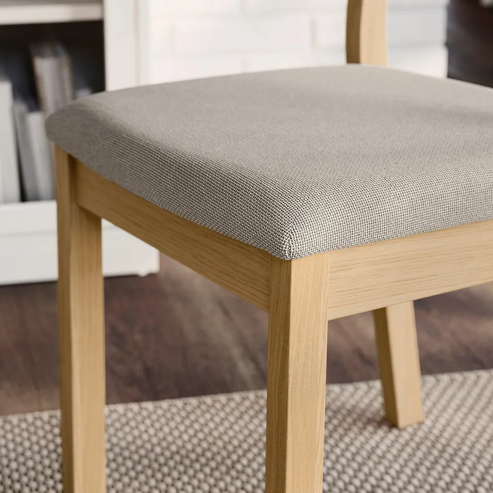 TONSTAD / TONSTAD Table and 4 chairs, oak veneer/oak effect Fridtuna light beige, 150x80 cm