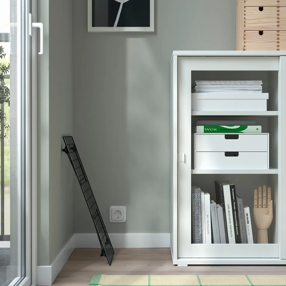GREJIG Shoe rack, grey, 58x27x17 cm