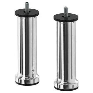 BASTLUNDA leg, chrome-plated, 13 cm