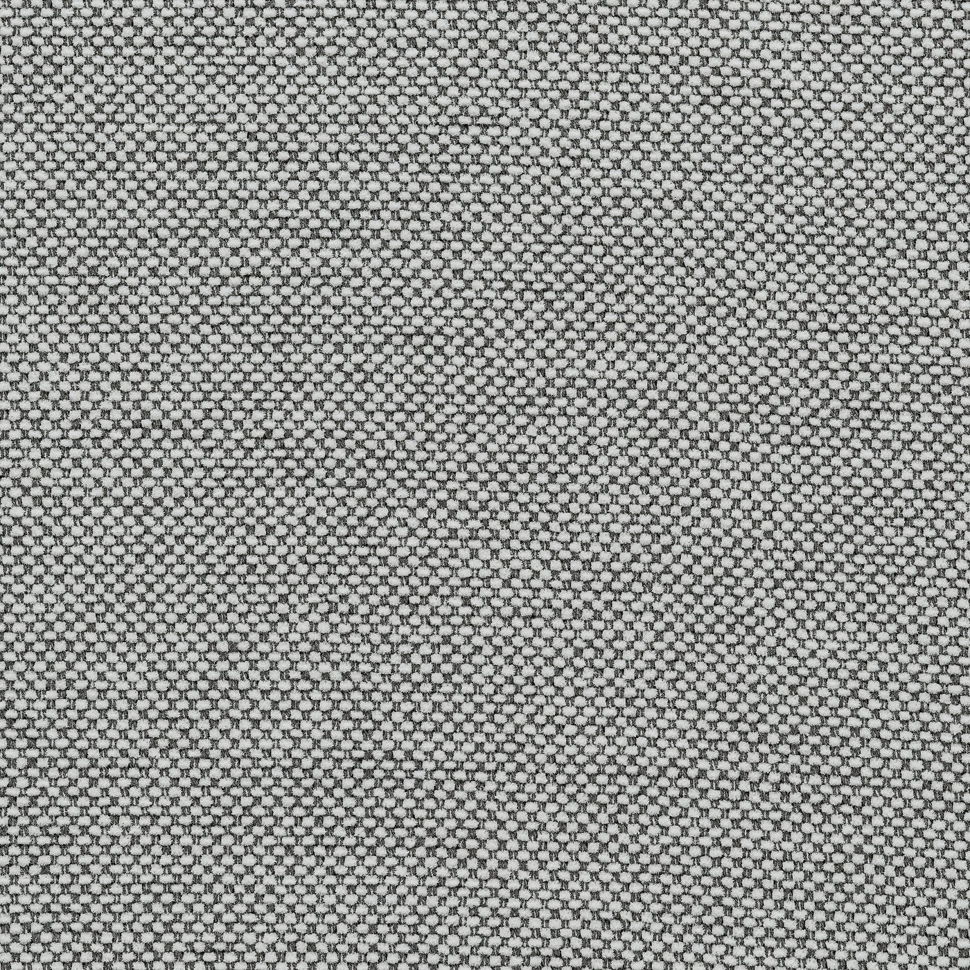 Close-up of TUFJORD bed upholstery: intricate, uniform pattern of dark and light threads offering soft texture and durability.