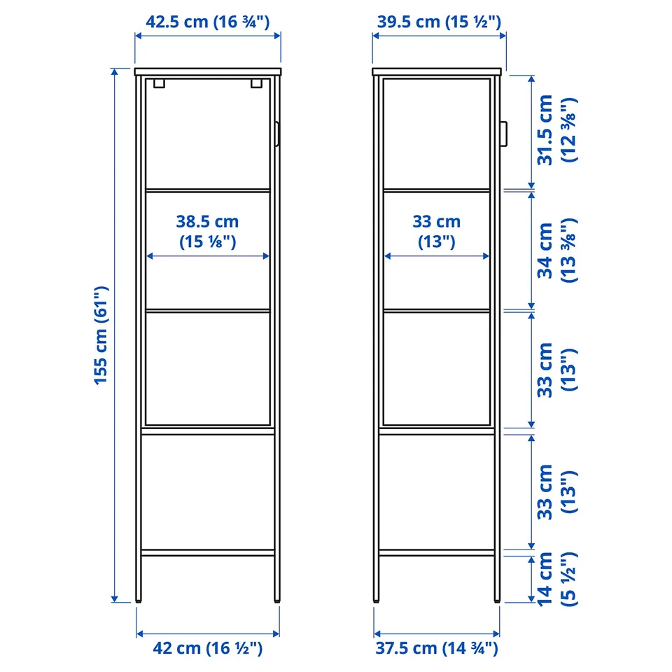 part: RUDSTA glass-door cabinet