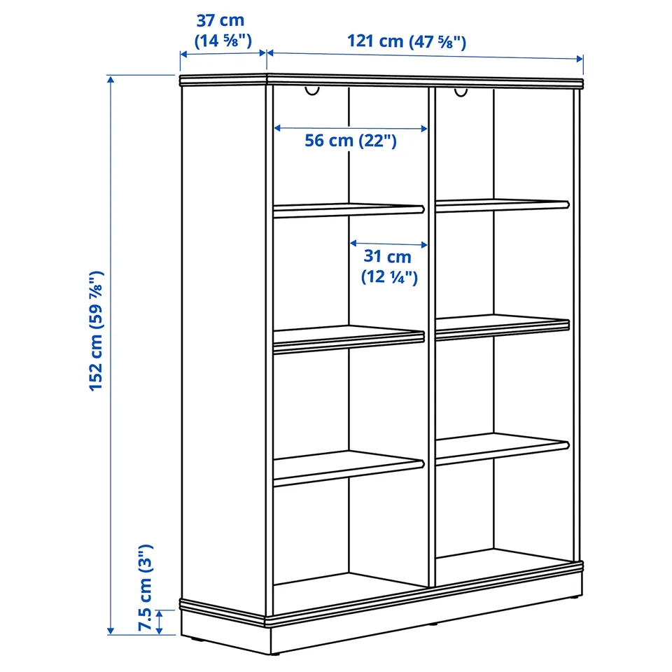 Illustration with measurements for the product: LANESUND.