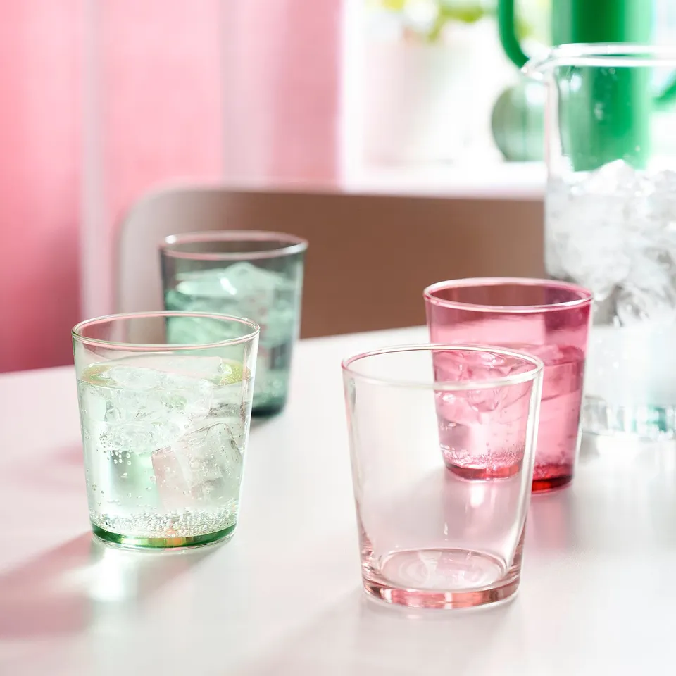 PAPPERSBJÖRK Glass, mixed colours, 30 cl
