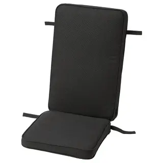 JÄRPÖN/DUVHOLMEN seat/back cushion, outdoor, anthracite, Length 116 x Width 45 cm