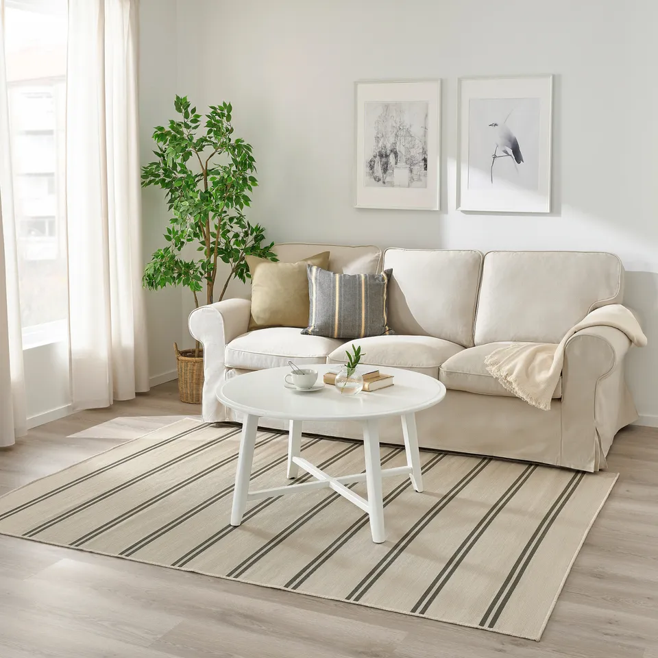 part: VIRKLUND rug flatwoven, in/outdoor