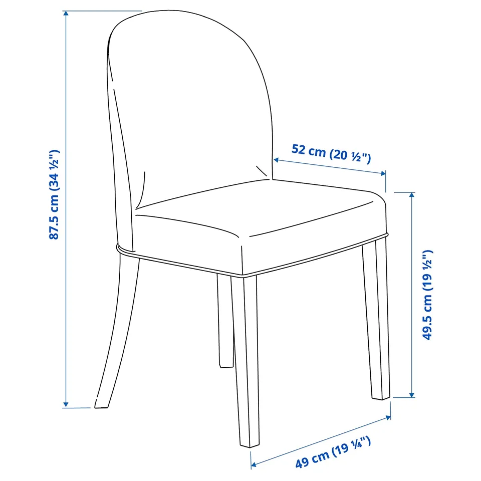 ROSENTORP / ROSENTORP Table and 6 chairs, white/Kilanda light beige white, 160/215x110 cm
