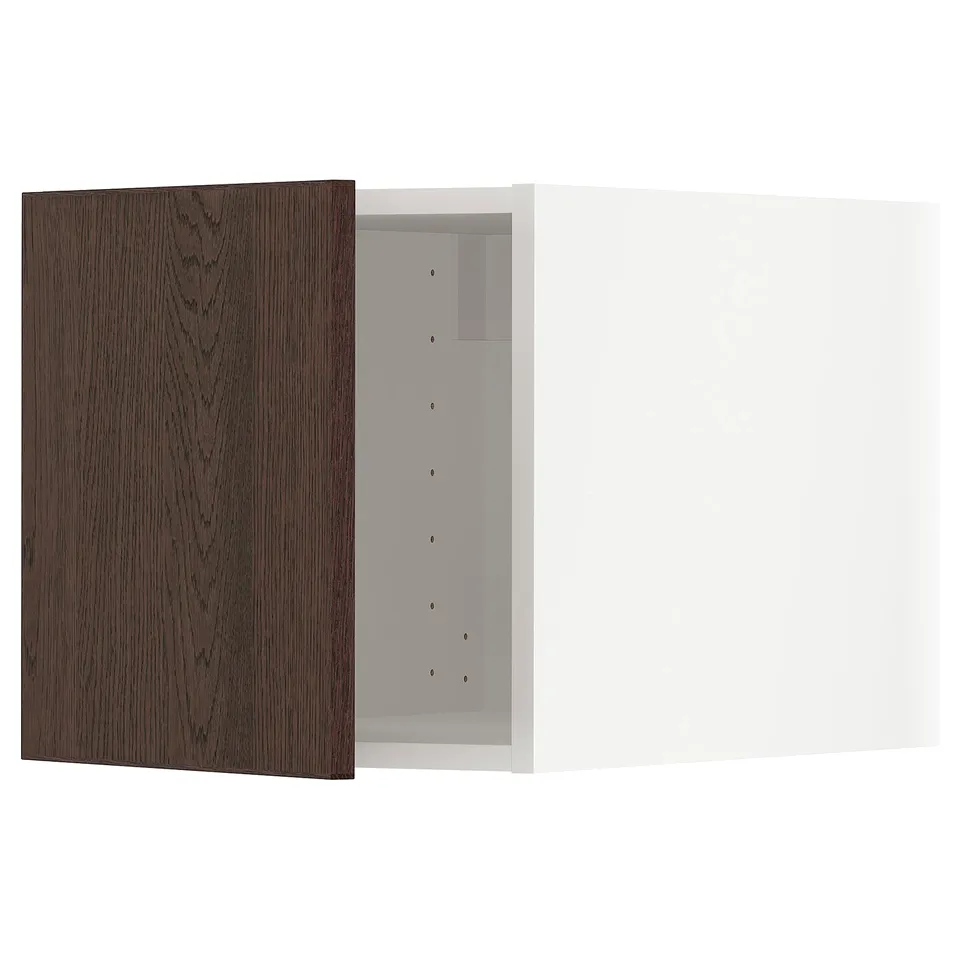 METOD kitchen cabinet: dark brown sinarp wood, rectangular, modern style.