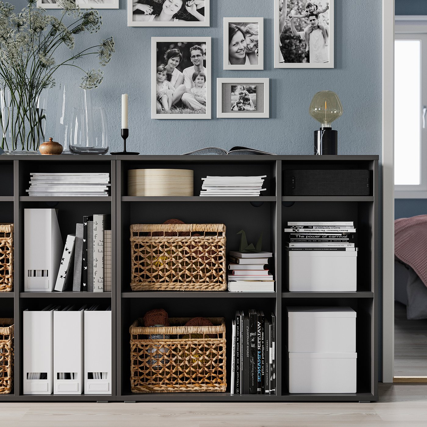 part: VIHALS shelving unit with 4 shelves