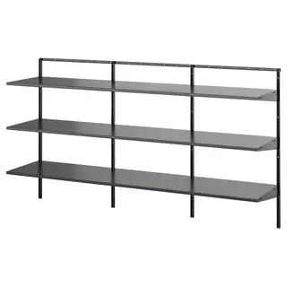 BOAXEL shelving unit, anthracite, Width 182.4 x Depth 40.0 x Height 100.6 cm