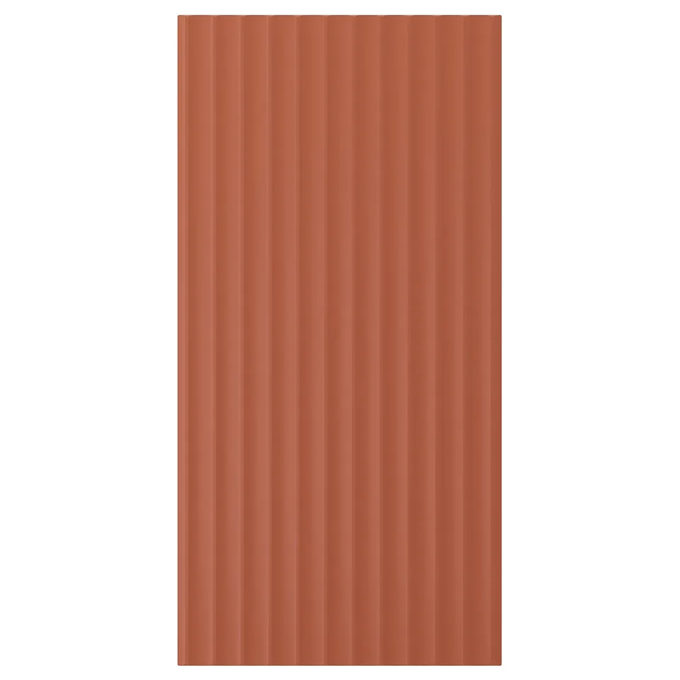 TERRSJÖ Door, red-brown wave pattern, 40x80 cm