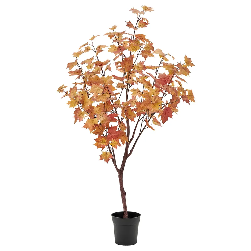 FEJKA Artificial potted plant, in/outdoor/maple tree orange-brown, 19 cm