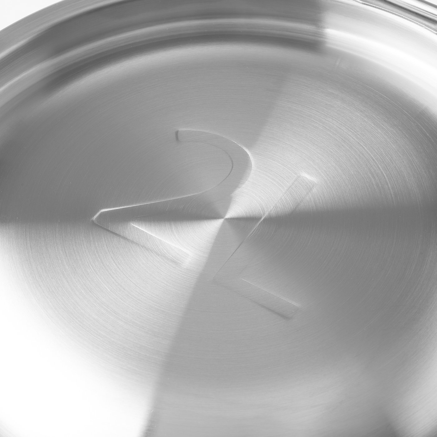 Stainless steel bowl with precise measurement markings. Lid fits securely. Durable, easy to clean.