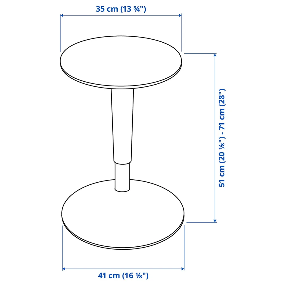 Illustration with measurements for the product: NILSERIK.