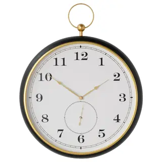 KUTTERSMYCKE wall clock, black, 46 cm