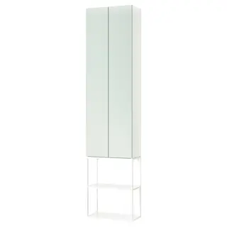 ENHET storage combination, white/pale grey-green, Width 60 x Depth 32 x Height 255 cm