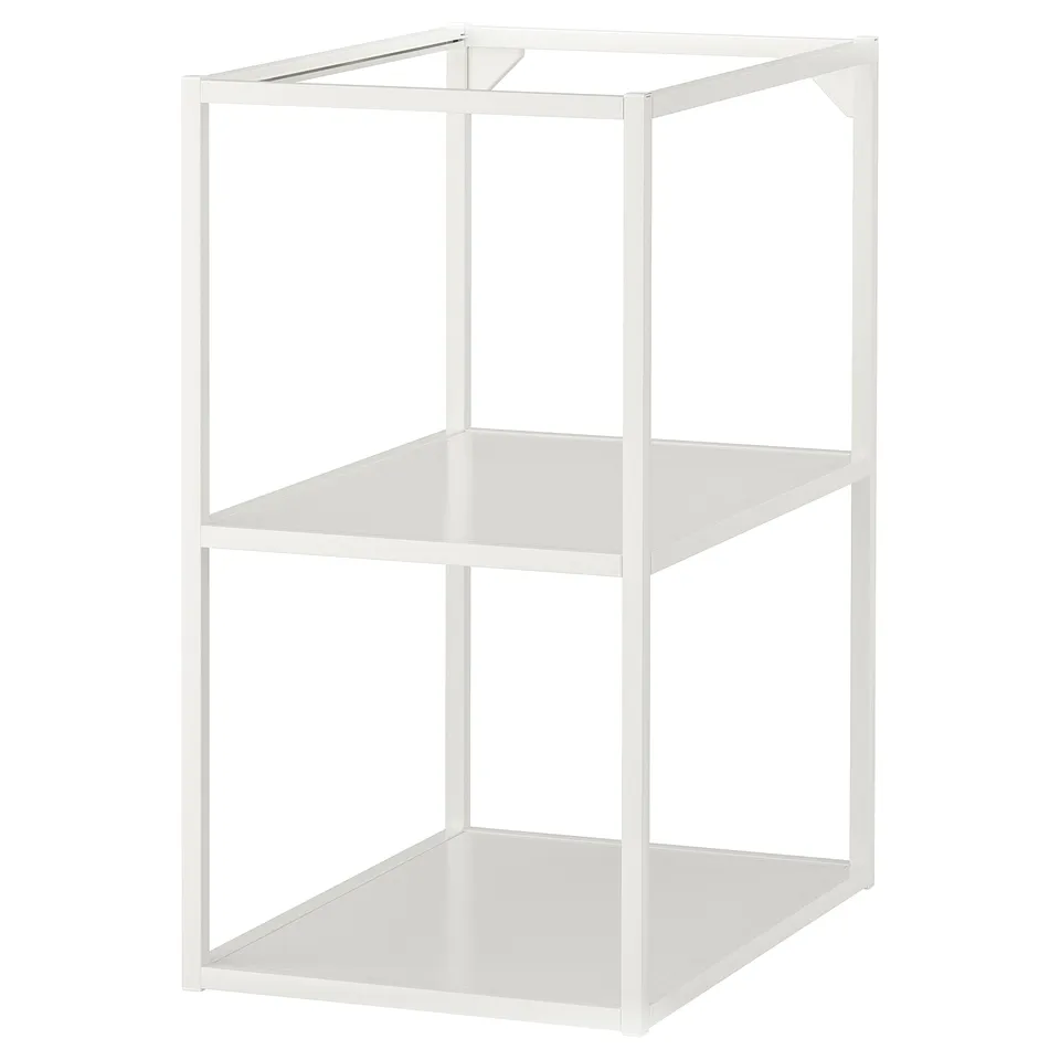 ENHET open shelf unit, white, metal frame, rectangular shape, modern design.