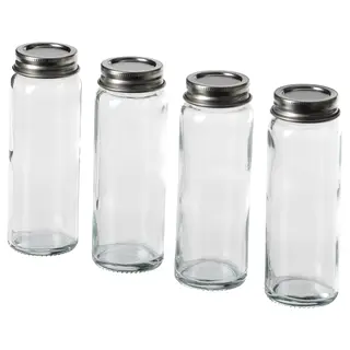 CITRONHAJ spice jar, clear glass/stainless steel, 10 cl