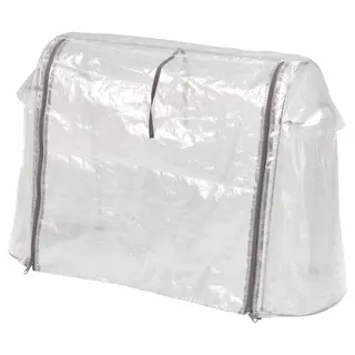 ASPAREN cover for planter, outdoor/transparent white, 83x51x31 cm