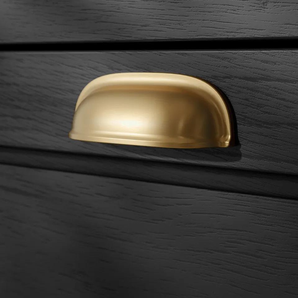 FÅGELFJÄLLET Chest of 8 drawers, black oak effect, 160x51x101 cm