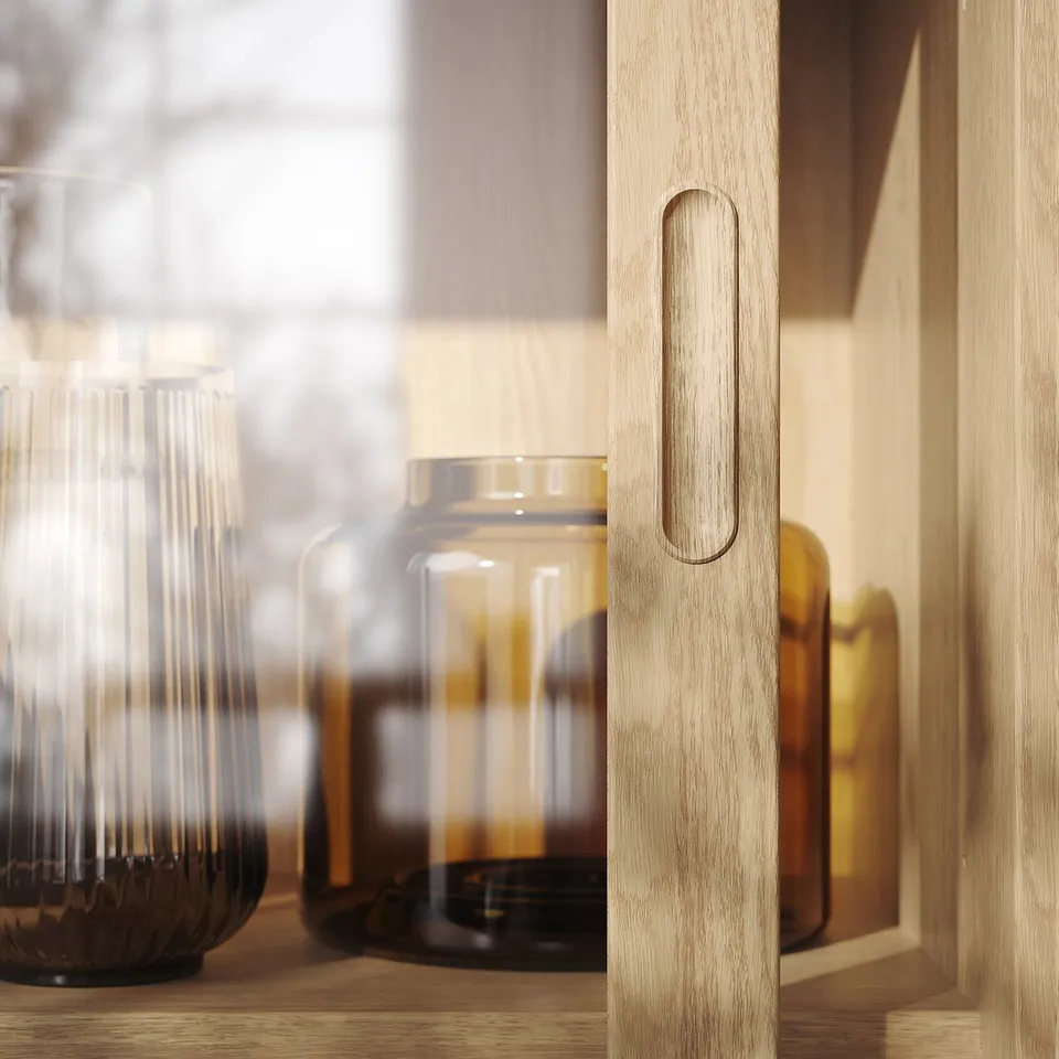 part: TONSTAD cabinet with sliding glass doors