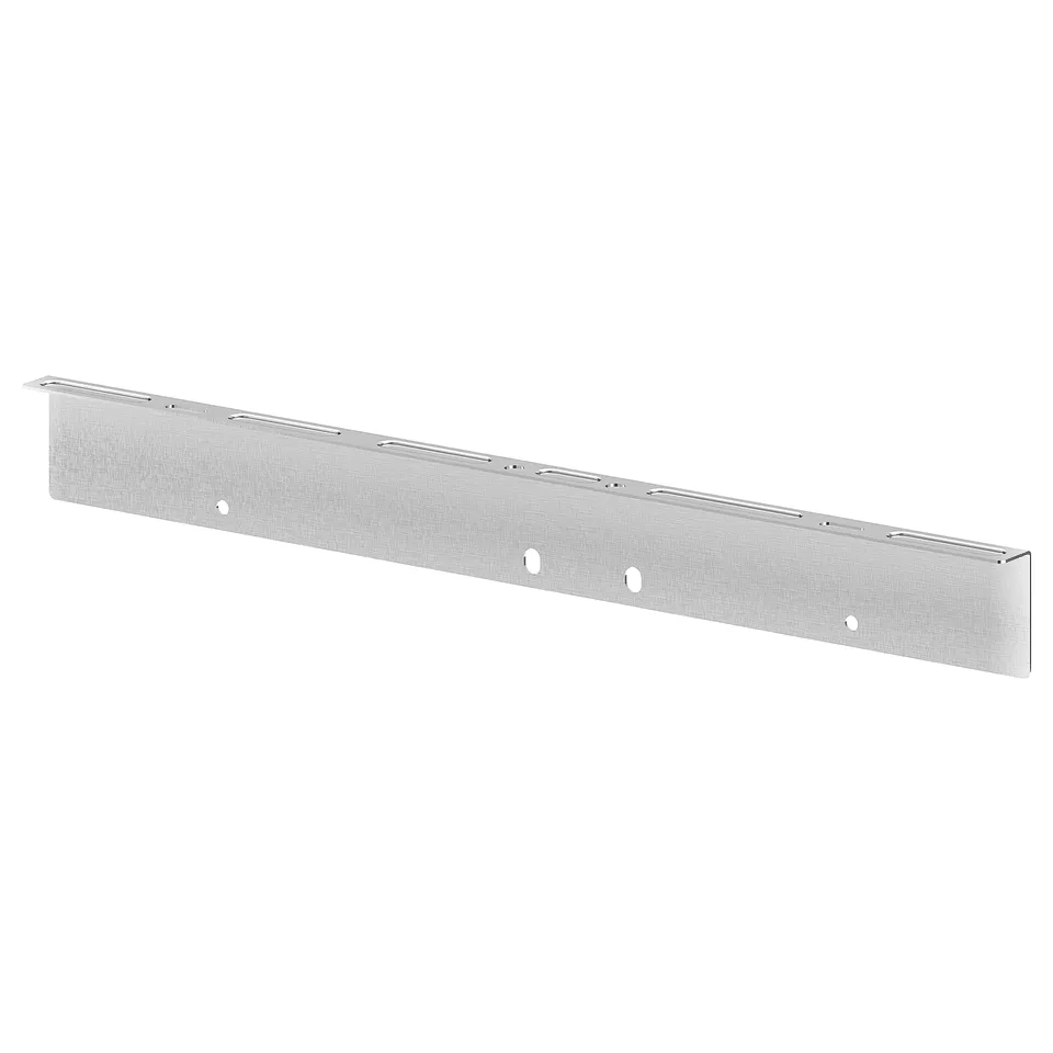 FIXA metal bracket, silver, galvanised steel, long flat rectangular shape, mounting holes.