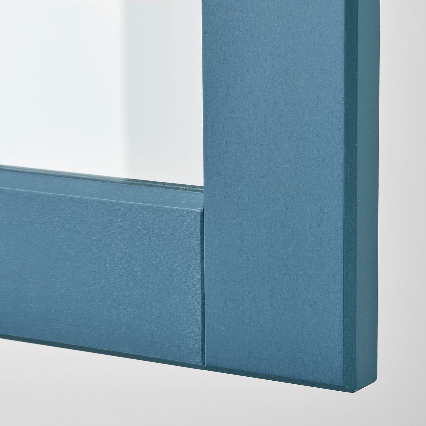 LERHYTTAN Glass door, blue, 40x80 cm