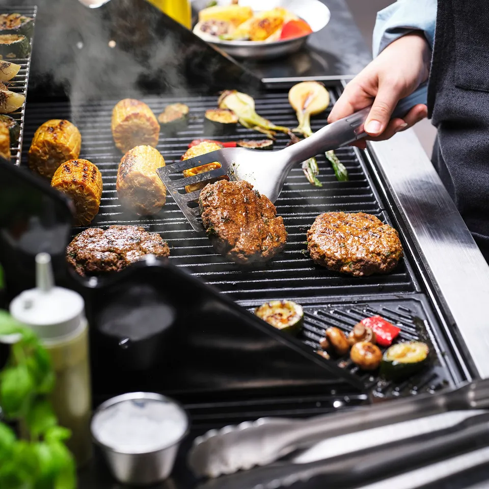 GRILLTIDER 2-piece barbecue tools set, stainless steel