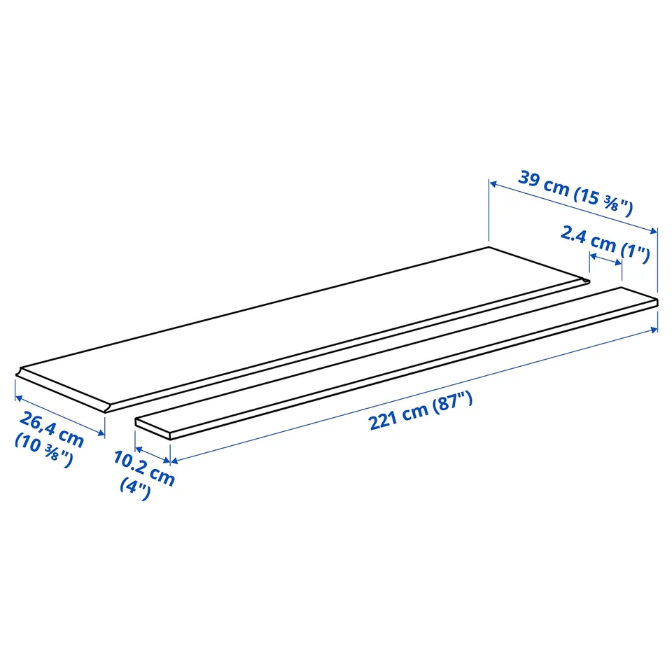 Illustration with measurements for the product: TERRSJÖ.