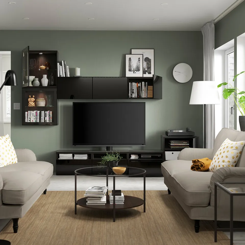 part: BESTÅ TV storage combination/glass doors