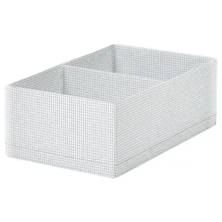 STUK box with compartments, white/black, 32x51x18 cm