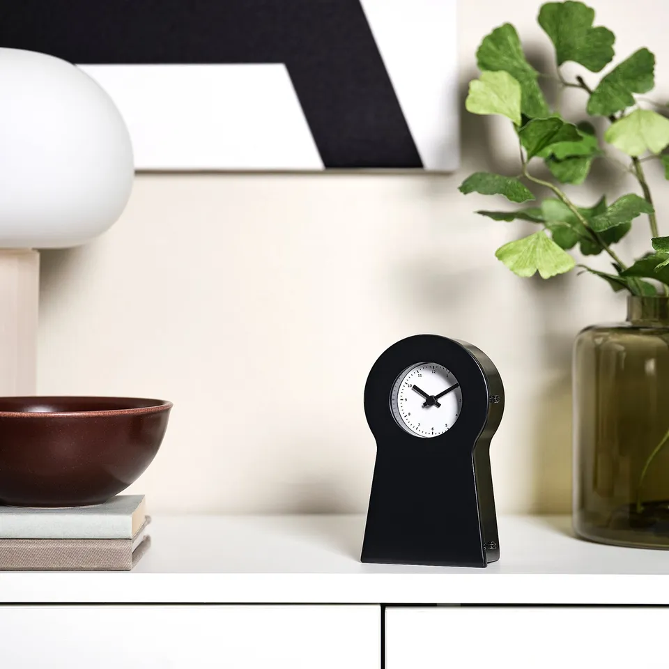 IKEA PS 1995 Clock, black, 14 cm