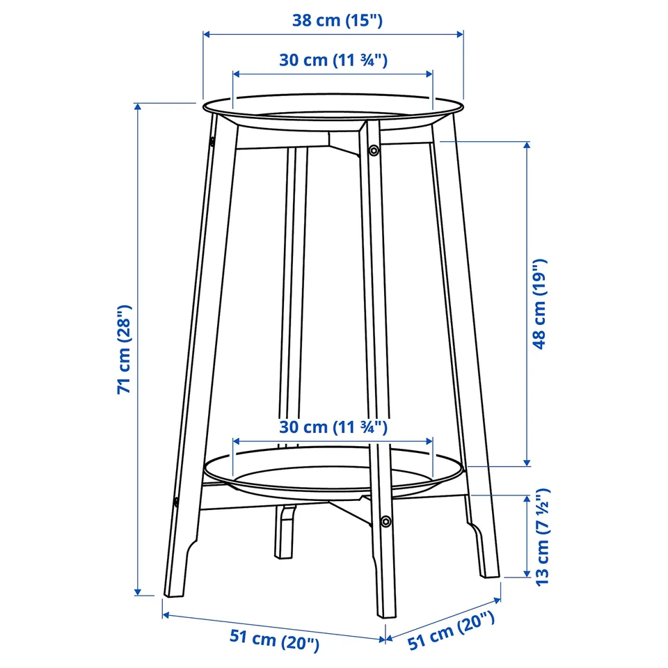 Illustration with measurements for the product: ALPVIDE.