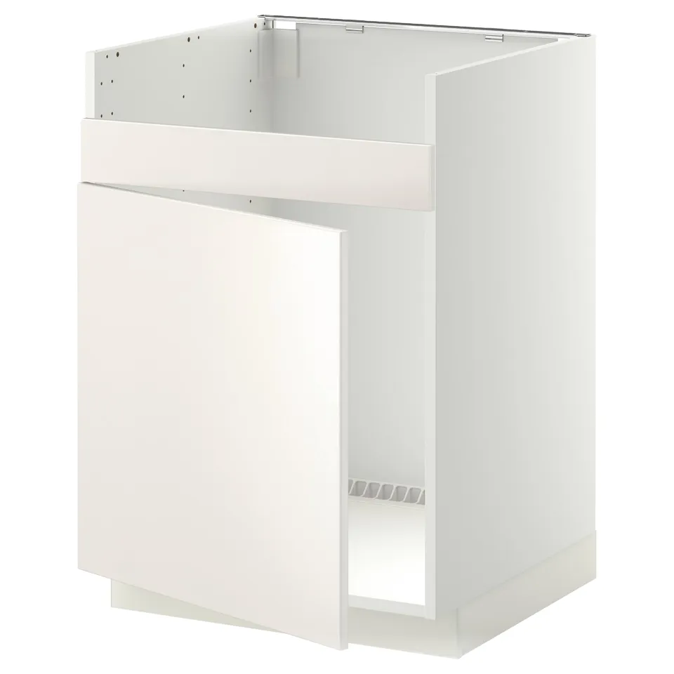 White ikea METOD kitchen cabinet, modern & easy mount.