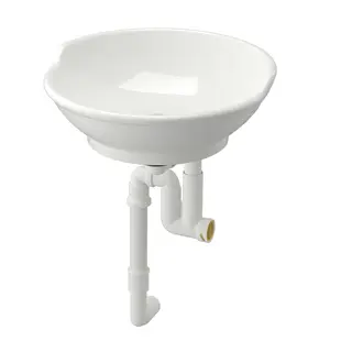 VÄSTERSJÖN countertop wash-basin w water trap, white, 40x14x9 cm