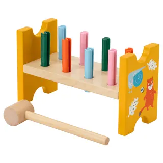 UPPSTÅ toy hammering block, multicolour, Length 24 x Width 10 x Height 14 cm