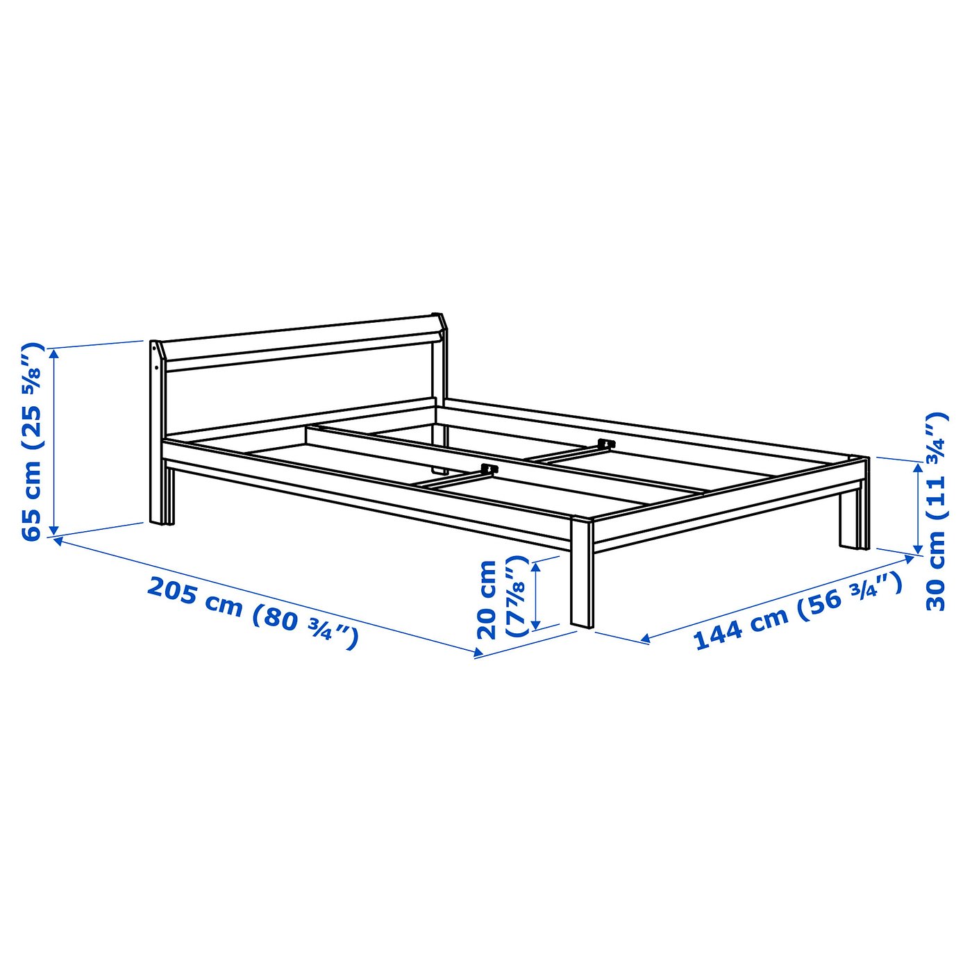 Illustration with measurements for the product: NEIDEN.