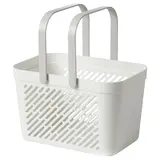 RÅNEN basket, white/grey, Length 27 x Width 18 x Height 17 cm