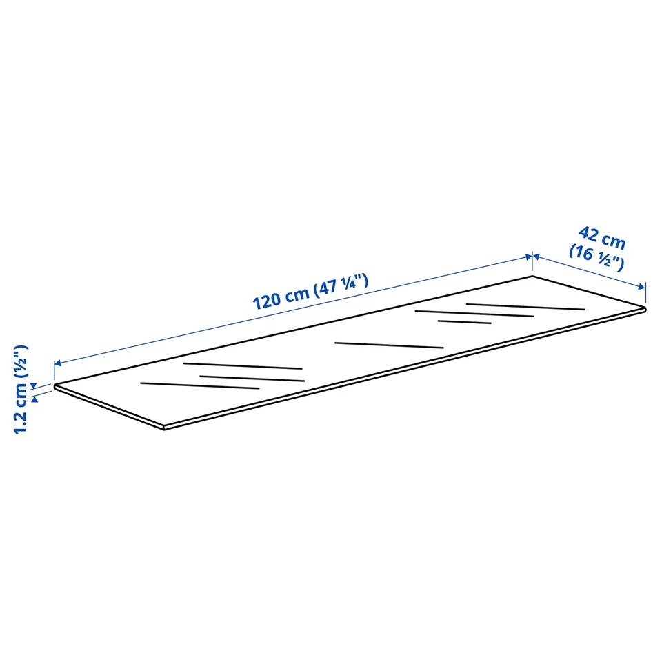 Illustration with measurements for the product: BESTÅ.