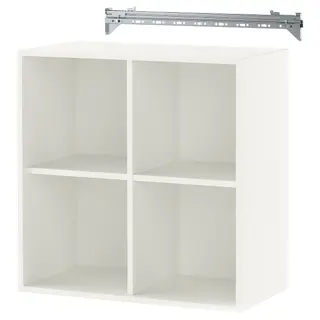 EKET wall-mounted shelving unit w 4 comp, white, 70x35x70 cm