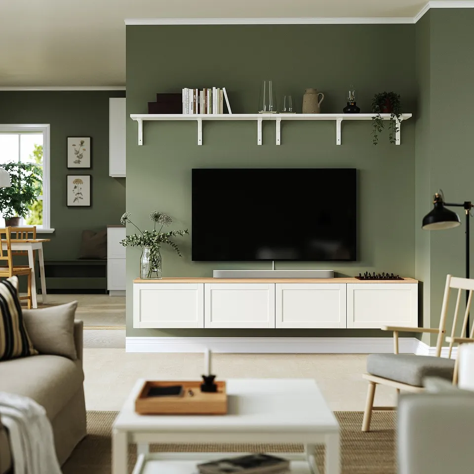 BESTÅ TV bench with doors