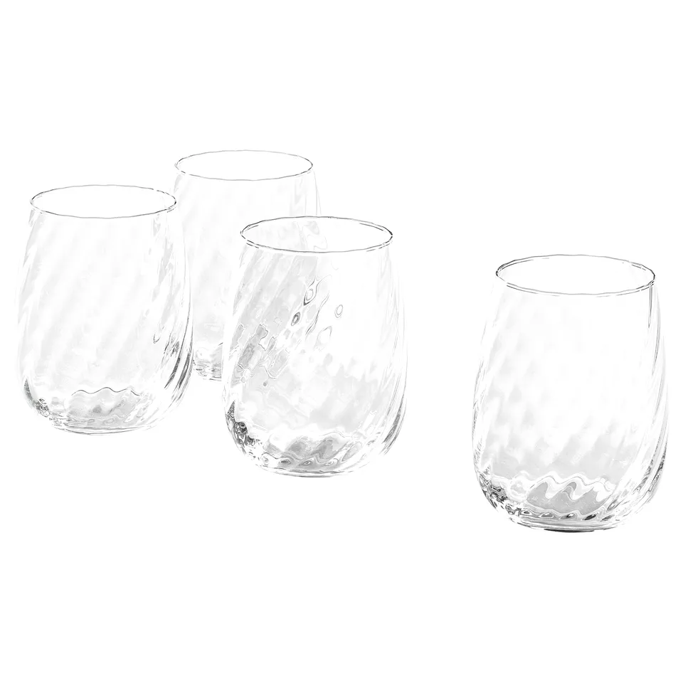 FJÄLLUGGLA Glass, clear glass, 37 cl