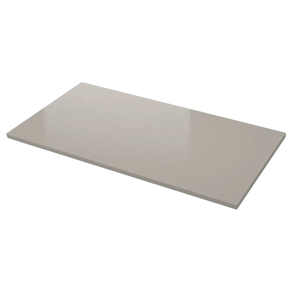 LOCKEBO Custom made worktop, light grey stone effect/glass composite, 1 m²x4.0 cm