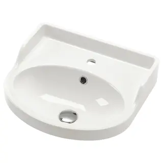 RUTSJÖN semi-recessed wash-basin, white, 50x44 cm