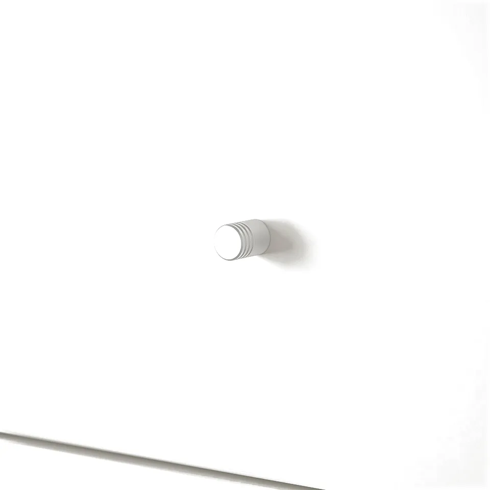 Sleek, minimalist wall-mounted round object, likely a modern fixture or handle, showcasing smooth, polished finish.