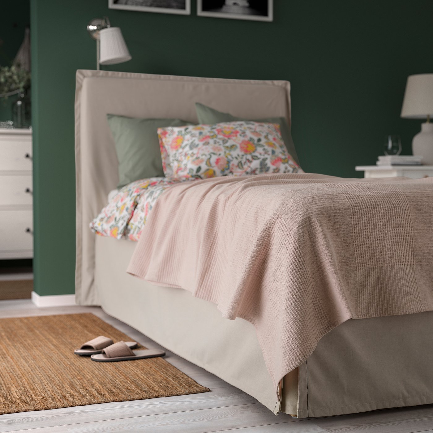 INDIRA Bedspread, light pink, 150x250 cm