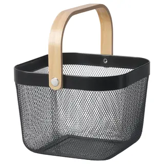 RISATORP basket, dark grey, 25x26x18 cm