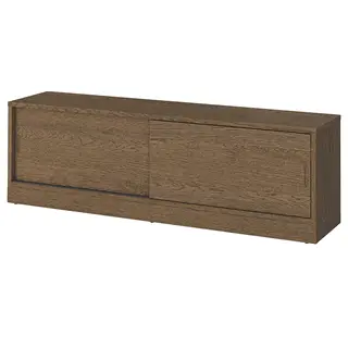 TONSTAD TV bench, brown stained oak veneer, 178x37x55 cm