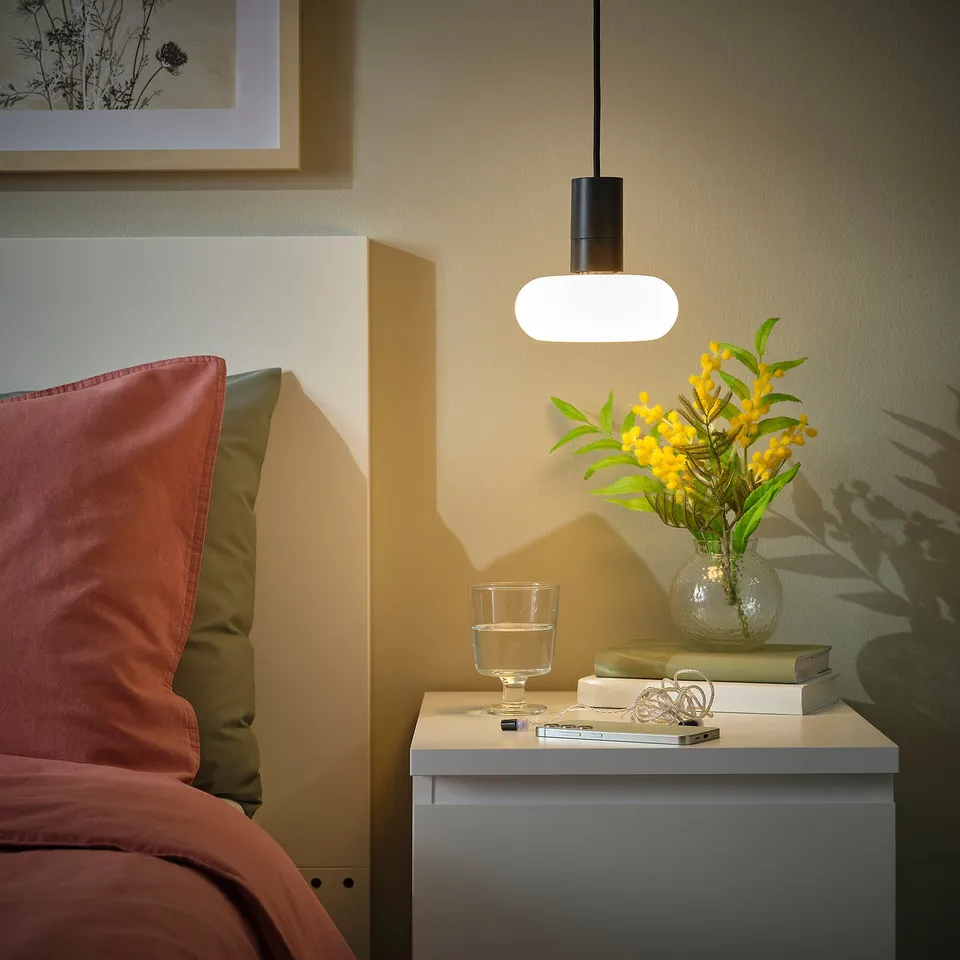 part: SUNNEBY / MOLNART pendant lamp with light bulb