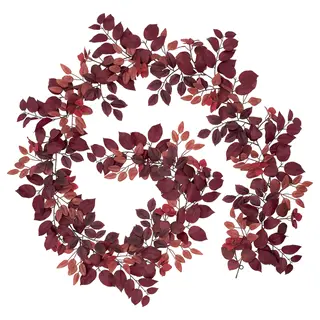 SMYCKA artificial garland, in/outdoor red, 4 m