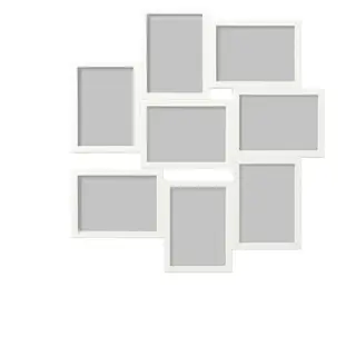 VÄXBO collage frame for 8 photos, white, 13x18 cm